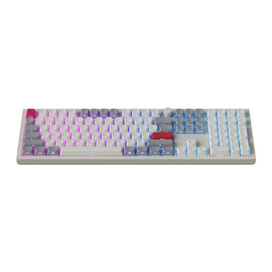 Picture of Keychron Q6 Max QMK/VIA Wireless Custom Mechanical Keyboard OSA Gateron Red Jupiter Switches - Shell White