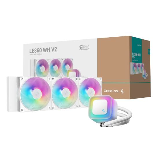Picture of DeepCool LE360 V2 ARGB 360mm AIO Liquid Cooler - White