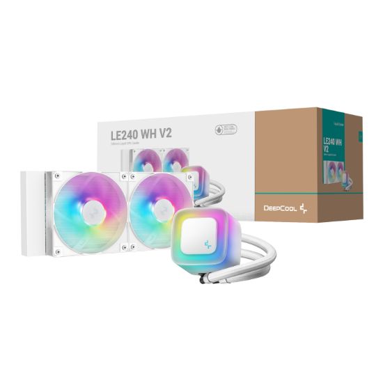 Picture of DeepCool LE240 V2 240mm ARGB AIO CPU Liquid Cooler - White