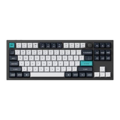 Picture of Keychron Q3 Max 80% Full Assembled Knob Red Switch Hot-Swap Gateron Jupiter RGB Wireless Keyboard - Black