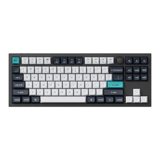 Picture of Keychron Q3 Max 80% Full Assembled Knob Red Switch Hot-Swap Gateron Jupiter RGB Wireless Keyboard - Black