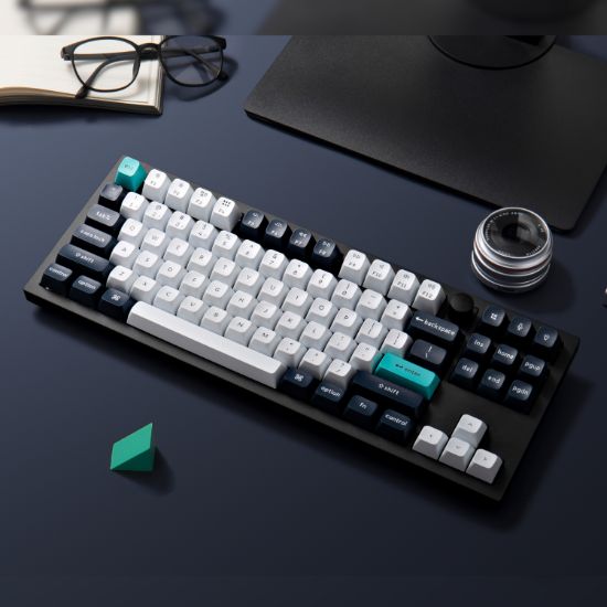 Picture of Keychron Q3 Max 80% Full Assembled Knob Red Switch Hot-Swap Gateron Jupiter RGB Wireless Keyboard - Black