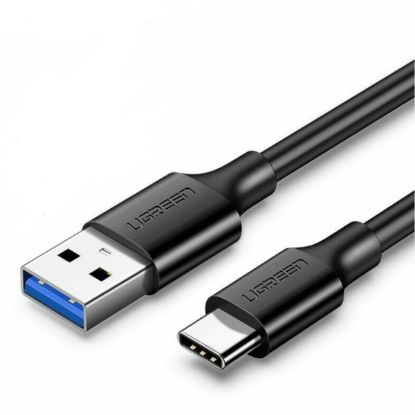 Picture of UGREEN Type-C to USB 3.0 Cable 2m – Fast Charging 3A, 5Gbps Sync – Black
