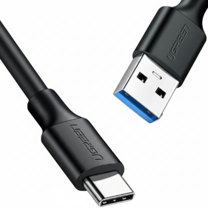 Picture of UGREEN Type-C to USB 3.0 Cable 1m – Fast Charging 3A, 5Gbps Sync – Black