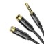 Picture of UGREEN AV141 3.5mm Headset Splitter Cable (1x Male to 2x Female) 20cm - Black