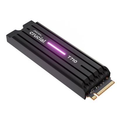 Picture of Crucial T710 1TB M.2 NVMe Gen5 NAND SSD with Heatsink