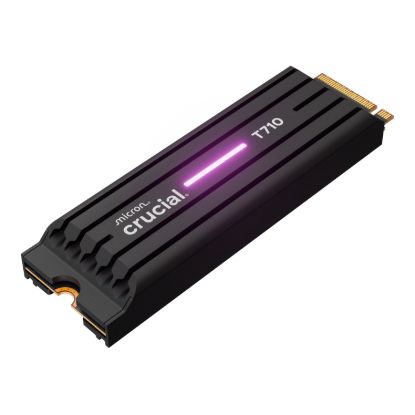 Picture of Crucial T710 2TB M.2 NVMe Gen5 NAND SSD with Heatsink