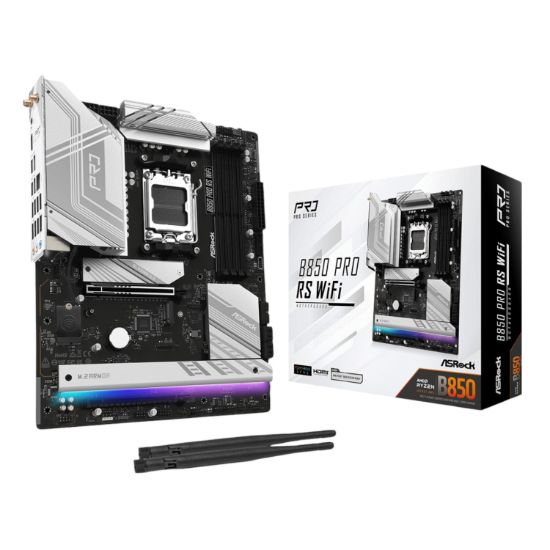 Picture of ASRock B850 Pro RS Wi-Fi ATX Motherboard (AMD AM5, DDR5, PCIe 5.0)