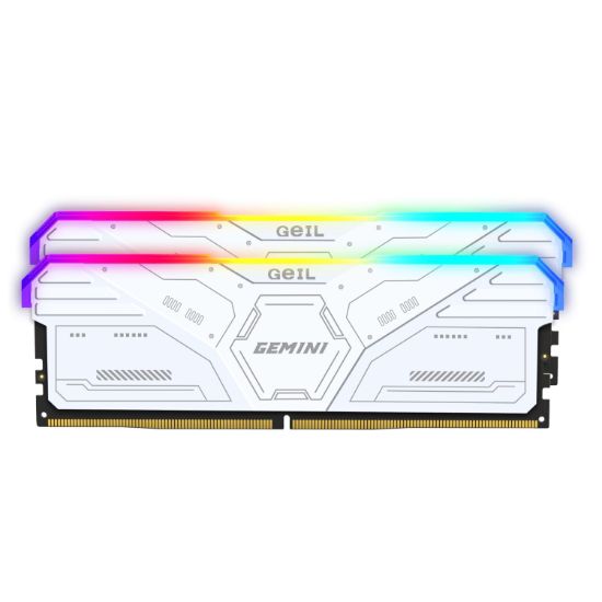 Picture of GeiL Gemini RGB 32GB KIT(2X16GB) 6000MHz DDR5 Desktop Gaming Memory - White