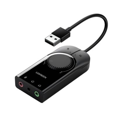 Picture of UGREEN CM129-40964 USB-A to 3.5mm External Stereo Sound Adapter - Black