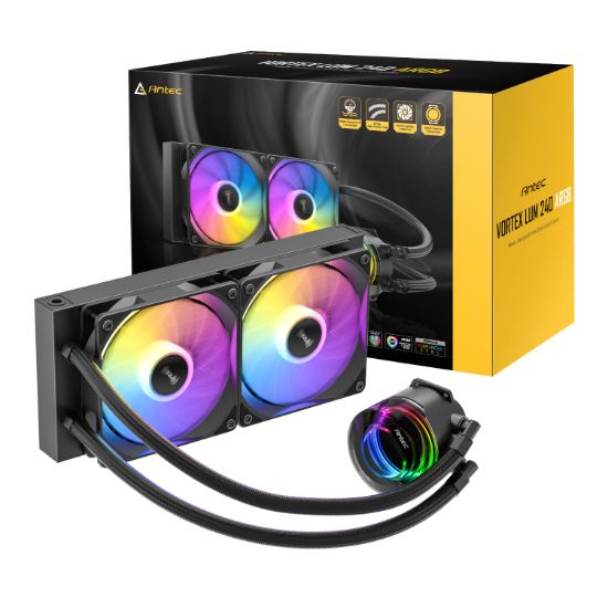 Picture of Antec VORTEX LUM 240 ARGB AIO CPU Liquid Cooler – Black
