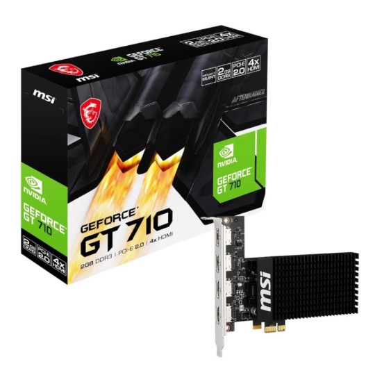 Picture of MSI Nvidia GeForce GT 710 2GD3H 2GB 64-BIT 4x HDMI Graphics Card