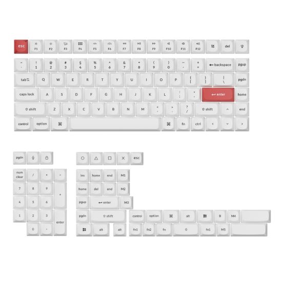 Picture of Keychron Double Shot PBT OSA Full Keycap Set - Black/White