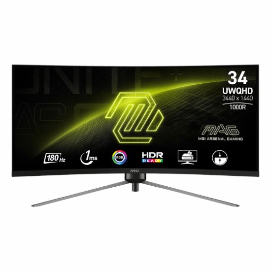 Picture of MSI MAG345CQR 34" Curved Gaming Monitor 3440x1440 (UWQHD) VA 1ms 180Hz
