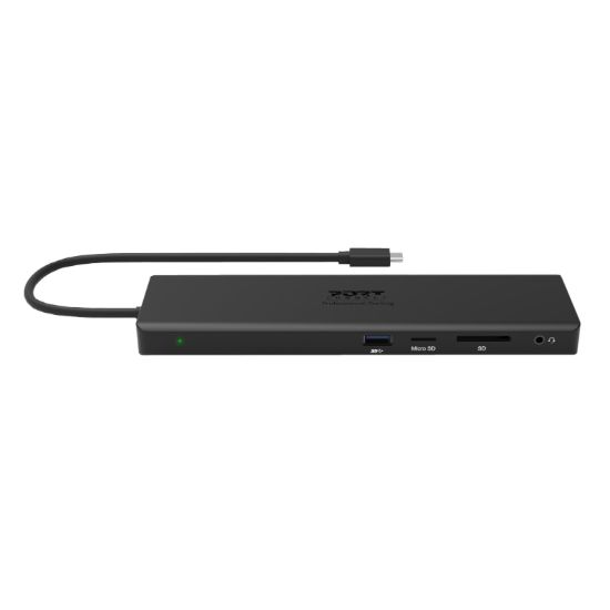 Picture of Port USB Type-C 1 x USB3.1|2 x USB 3.0|2 x USB 2.0|1 xHDMI-DP-VGA| Micro+SD Card Reader|1 x Mini DP|1 x RJ45|1 x Audio-Microphone| PD 100W -Black