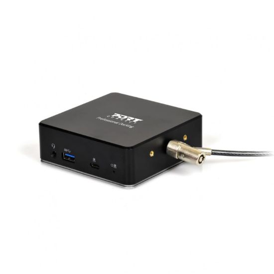 Picture of Port USB Type-C to 1 x RJ45|2 x USB3.1 Gen1|2 x HDMI|1 x Type-C|1 x USB3.1 Gen1 | Apple Charging 2.4A|1 x Aux Dock - Black