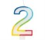 Picture of Casey 7cm Multicolor Numerical Birthday Candle Nr.2