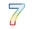 Picture of Casey 7cm Multicolor Numerical Birthday Candle Nr.7