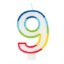 Picture of Casey 7cm Multicolor Numerical Birthday Candle Nr.9