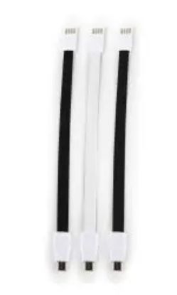 Picture of Whizzy Black and White Designer 3 Pack Micro USB Charge Cable