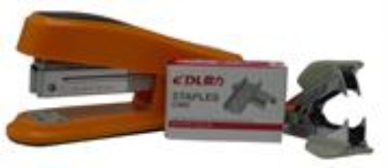 Picture of DLOffice Basic Mini Half Strip Stapler Set Orange