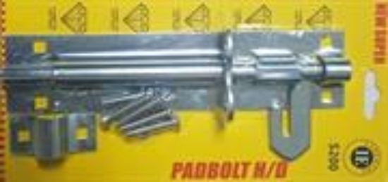 Picture of Noble Lockable Pad Bolt latch 200mm Zinc Plated