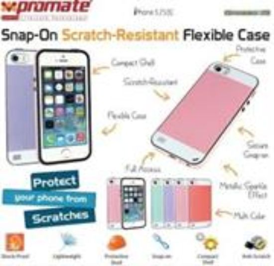 Picture of Promate Grosso-i5 iPhone 5 Striped Flexi-Grip Snap Case