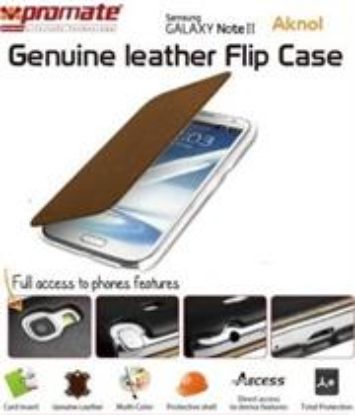 Picture of Promate Brown Aknol Elegant Book Style Leather case