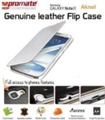 Picture of Promate White Aknol Elegant Book Style Leather Case