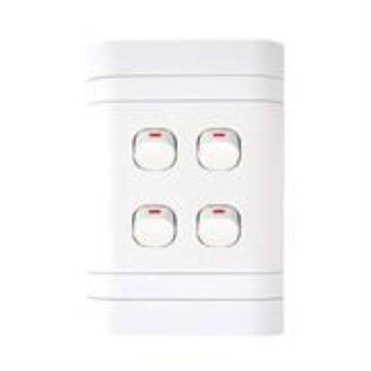 Picture of Lesco Flush Cover with 4 Lever 1 Way Switch