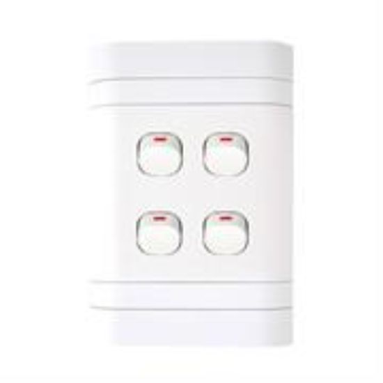 Picture of Lesco Flush Cover with 4 Lever 1 Way Switch
