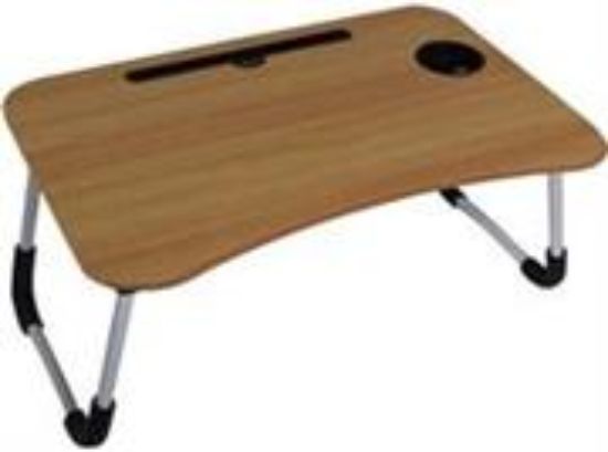 Picture of UniQue Cedar Oak Multifunctional Foldable Laptop Desk Wood