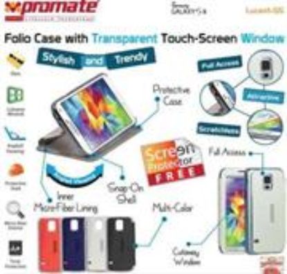 Picture of Promate White Lucent S5 Bookcover with Touch Screen