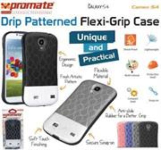 Picture of Promate Black Cameo Drip Patterned FlexiGrip Snap case