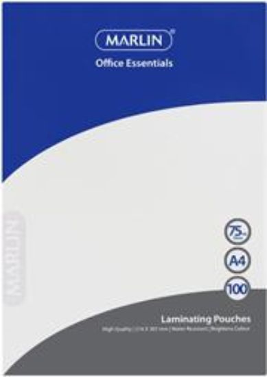 Picture of Marlin Office Essentials Laminating Pouches A4 100's 75mic