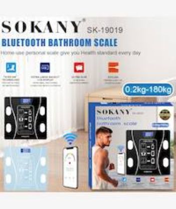 Picture of Sokany 180KG Bluetooth Bathroom Scale Blue