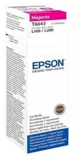 Picture of Epson T6643 Magenta Ink Bottle 70ml For L110 L300 L210 L355