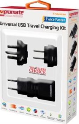 Picture of Promate White Traverse Multiregional Travel USB Charger