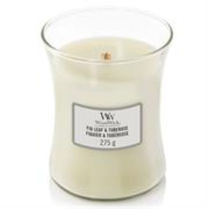Picture of Woodwick Fig Leaf & Tuberose Medium Jar Retail Box No