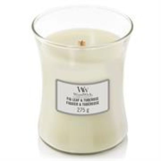 Picture of Woodwick Fig Leaf & Tuberose Medium Jar Retail Box No