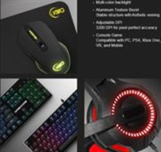 Picture of KWG Draco E1A 4 in 1 RGB Multi Colour Backlit Gaming Combo