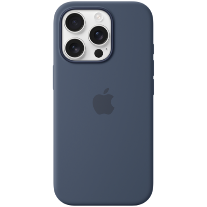 Picture of APPLE iPhone 16 Pro Silicone Case with MagSafe - Denim,Model A3315