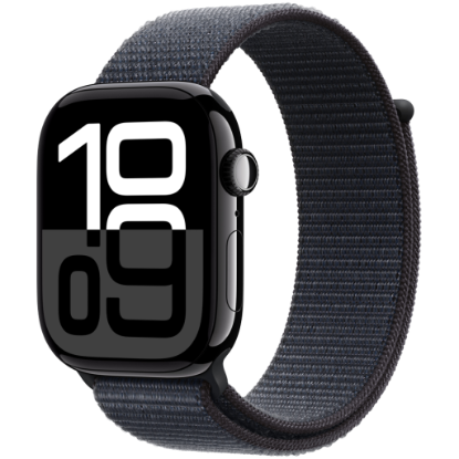 Picture of APPLE Apple Watch Series 10 GPS 46mm Jet Black Aluminium Case with Ink Sport Loop,Model A2999