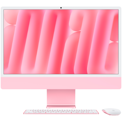 Picture of APPLE 24-inch iMac with Retina 4.5K display: Apple M4 chip with 10‑core CPU and 10‑core GPU, 24GB, 512GB SSD - Pink,Model A3137