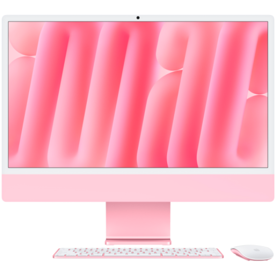 Picture of APPLE 24-inch iMac with Retina 4.5K display: Apple M4 chip with 10‑core CPU and 10‑core GPU, 24GB, 512GB SSD - Pink,Model A3137