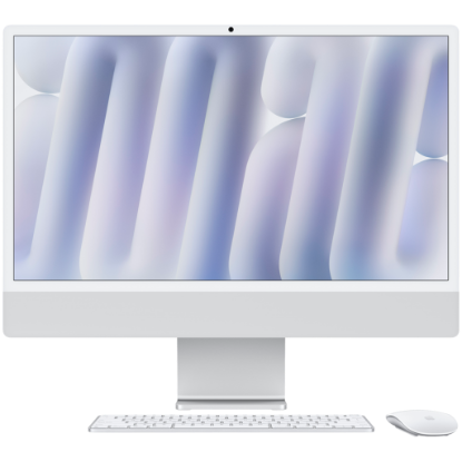 Picture of APPLE 24-inch iMac with Retina 4.5K display: Apple M4 chip with 10‑core CPU and 10‑core GPU, 16GB, 512GB SSD - Silver,Model A3137
