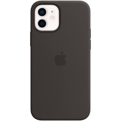 Picture of APPLE Apple iPhone 12 and 12 Pro Silicone Case with MagSafe - Black, Model A2497