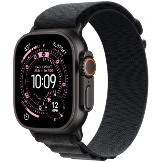 Picture of APPLE Apple Watch Ultra 3 GPS + Cellular 49mm Black Titanium Case with Black Alpine Loop - Medium,Model A3281