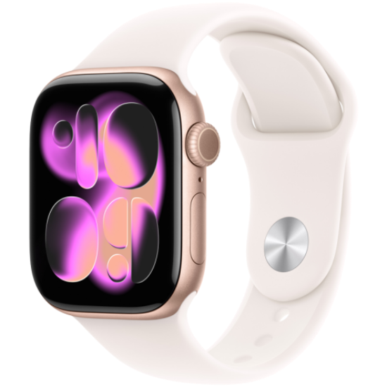 Picture of APPLE Apple Watch Series 11 GPS 42mm Rose Gold Aluminium Case with Light Blush Sport Band - M/L,Model A3331