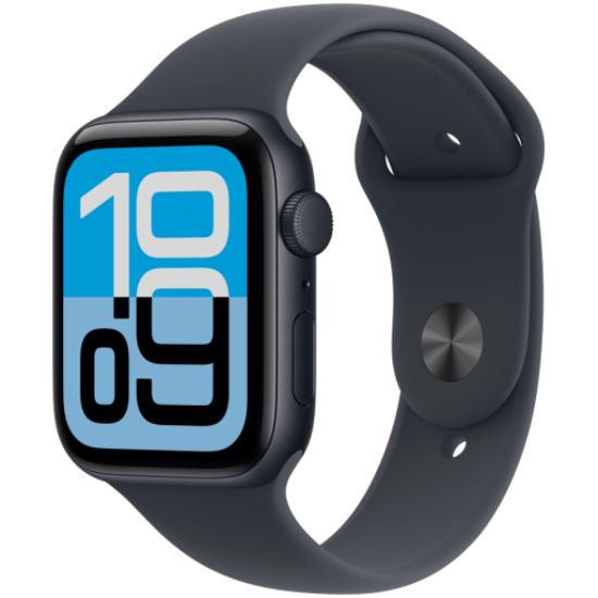 Picture of APPLE Apple Watch SE 3 GPS 44mm Midnight Aluminium Case with Midnight Sport Band - M/L, Model A3325